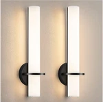 Kaisite Modern Led Black Wall Sconce Frosted Cylindrical Acrylic Shade(set Of 2). Fixed Price $72.57.
