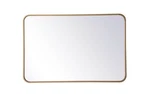 Elegant Lighting MR802436BR Evermore 24" X 36" Metal Framed Mirror, Brass. Fixed Price $144.95.