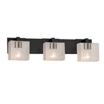 Justice Design Fusion Modular 3-LT Bath, Rtl/seed/bk E26 FSN-8923-55-SEED-MBLK. Fixed Price $280.00.