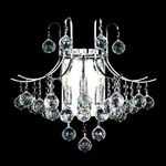 Toureg 16" Wide Chrome And Crystal Sconce By Elegant Lighting. Fixed Price $162.00.