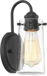 Kira Home Rayne 9.5" Modern Wall Sconce/bathroom Light, Seeded Glass + Matte Bla. Fixed Price $142.99.