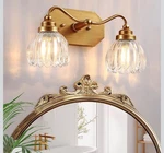 Vintage Bathroom Fixtures, 2 Gold Vanity Light, Matte An.... Fixed Price $53.99.