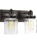 "calhoun"collection By Progress Lighting 2-LIGHT Clear Glass Vanity. Fixed Price $25.00.