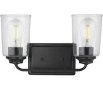 Seeded Glass Up/downward Dimmable 2 Light Wall Mount Vanity Fixture 1015HBMBDI. Fixed Price $50.44.