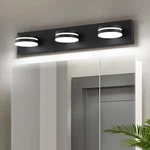 3-LIGHT Bathroom Vanity Over Mirror, (24INCH) Matte Black Led Li.... Fixed Price $69.98.