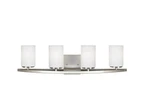Sea Gull Lighting Visalia 28.25 In. W 4-LIGHT Brushed Nickel Bathroom Vanity. Fixed Price $99.00.