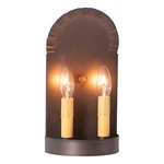 Irvins Country Tinware 2-LIGHT Colonial Electric Sconce. Fixed Price $86.95.