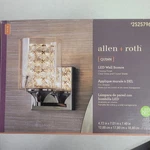Allen + Roth Quinn Led Wall Sconce Chrome Crystal Glass Shade Vanity Light. Fixed Price $52.99.