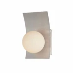 Post Modern Alico Nickel Wall Sconce W/satin Etched Glass Orb. Fixed Price $20.00.
