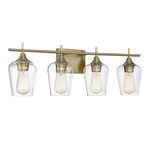 Savoy House Octave 4-LIGHT Bathroom Vanity With Clear Glass (29" X H). Fixed Price $276.00.
