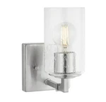 Home Decorators Collection Helenwood 1-LIGHT Brushed Nickel Wall Sconce Glass. Fixed Price $16.13.