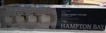 Hampton Bay Tustna 4-LIGHT Brushed Nickel Vanity With Opal Glass Shades. Fixed Price $44.99.