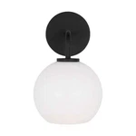 Generation Lighting Orley 6.25 In. Midnight Black Vanity Sconce Milk Glass. Fixed Price $22.33.