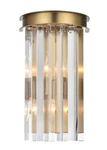 Crystal Wall Sconce Light Fixture Satin Gold Bedroom Bathroom Vanity Dining. Fixed Price $476.87.