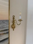 Pair Of Polished Brass Wall Sconces Traditional / Ralph Lauren Style. Fixed Price $150.00.