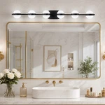 43 Inch Led Vanity Bathroom Mirror 6 Lights Sconce Black Wall Lamp Fixture. Fixed Price $91.99.