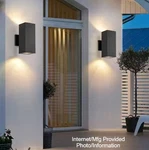 Cattleya Modern Wall Sconce 11.75" 2 Light Rectangle Aluminum Matte Black. Fixed Price $40.00.