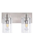 Bathroom Fixtures, 2-LIGHT Brushed Nickel Vanity Light, Modern.... Fixed Price $109.68.