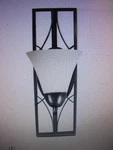 Home Decorators Swoop 1 Light Vanity Wall Sconce Bronze Frosted White Shade. Fixed Price $12.99.