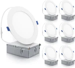 Ecoeler 6 Inch Ultra Thin Led Recessed Ceiling - Pack, 5000K Daylight. Fixed Price $59.46.