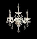 3-LIGHTS Crystal Wall Sconce Chrome Finish Elegant Modern Candle Style Fixture. Fixed Price $79.00.