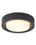 13 Inch Flush Mount Ceiling Light,black Finish Plate With Frosted Glass Shade.... Fixed Price $63.51.