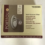 Portfolio 5.12-IN 1-LIGHT Damp Rated Chrome Wall Sconce. Fixed Price $35.50.
