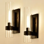 Indoor Wall Sconces Set Of Two, Modern Black Bathroom Decor With.... Fixed Price $103.81.