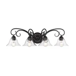 Golden Lighting Homestead Bath Vanity, Black 8606-BA4BLK-CLR. Fixed Price $210.00.