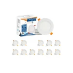 4INCH Led Recessed Slim Pot Light Panel With Junction Box, Dimmable And Ic-ra.... Fixed Price $141.74.