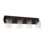 Craftmade Hendrix Light Vanity, Flat Black/clear - 17631FB4. Fixed Price $154.99.