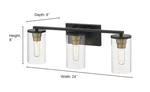 Millennium Lighting 3493 Pasadena 24"W Bathroom Vanity - Bronze. Fixed Price $80.99.