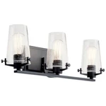 Kichler Alton 3 Bath Light, Black/seeded - 45297BK. Fixed Price $319.99.