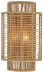 Crystorama Jayna 16" High Rustic Coastal Natural Jute Wall Sconce. Fixed Price $280.00.