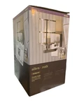 Allen + Roth, "kenross" Brushed Nickel Vanity Light Ribbed Shade. Fixed Price $40.00.