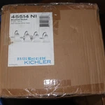 Kichler 4-LIGHT Vanity With Satin Etched White Glass Brushed Nickel 30". Fixed Price $91.08.