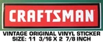 Craftsman Tools - Vintage Original Vinyl Decal Sticker Automotive Racing. Fixed Price $7.99.