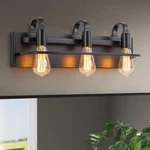 Lmsod Industrial Vanity Light Fixture Matte Black Farmhouse Bathroom Wall Sconce. Fixed Price $143.66.