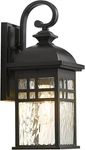 Waterproof Black Outdoor Wall Lights With Ripple Glass Anti-rust Sconces. Fixed Price $106.99.