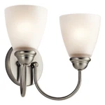 Kichler 45638 Nickel Jolie 13"W 2-LIGHT Bathroom Vanity. Fixed Price $74.97.
