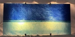 Ikea Gyllen Art Glass Wall Light Sconce 22X10 Blue Striped Panel Julia Treutiger. Fixed Price $129.99.