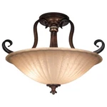 New Hampton Bay Reims 2-LIGHT Semi-flush Mount Old Walnut Finish. Fixed Price $64.99.