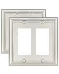Zillsea 2-PACK Double Decorator Outlet Covers, Satin Nickel Wall Plates. Fixed Price $27.49.