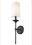 Wall Sconce, Z-lite 3033-1S Emily 24" Tall, Matte Black *new Open Box*. Fixed Price $49.99.