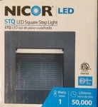 Nicor Lighting Led Square Accent Pathway Steplight, Black (STQ-10-120-BK). Fixed Price $40.00.
