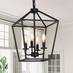 Seaside Village 76189 4 Light Chandelier Black Coastal Farmhouse Ceiling 60W E12. Fixed Price $49.99.