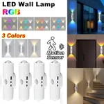 Led Motion Sensor Wall Light Usb Rechargeable Night 3 Color/rgb 7 Tl. Fixed Price $10.96.