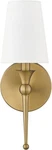 Millennium Lighting 5 In. 1-LIGHT Vintage Brass Sconce Linen. Fixed Price $42.24.