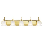 Livex Lighting 1075P Brass Riviera 5-LIGHT Bathroom Vanity. Fixed Price $349.96.
