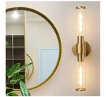 Deyidn 7.21 In. 2-LIGHT Gold Vanity Lights Clear With Glass Wall Mount. Fixed Price $26.18.